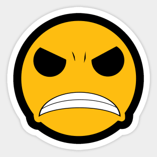 Cross Emoji Face - Angry Face Sticker